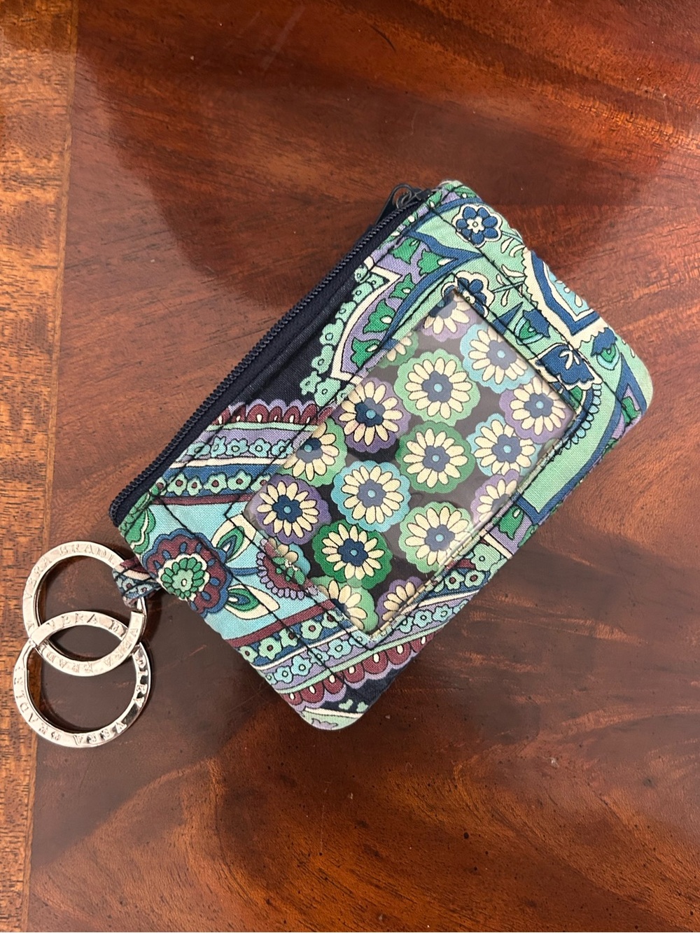 Vera Bradley โRhythm and Bluesโ Keychain Wallet